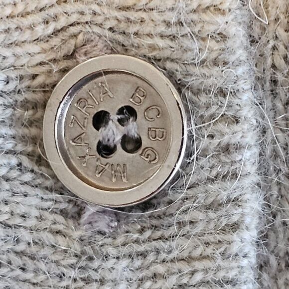 BCBGMAXAZRIA Gray Wool Angora Blend Sweater Women’s Size M - Picture 6 of 9